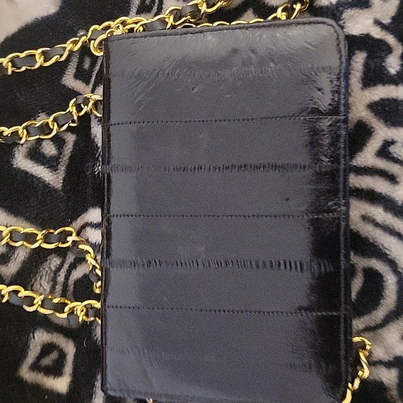 Comet genuine eel skin purse black gold - Picture 6 of 7